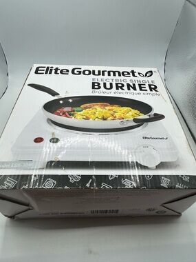 Elite Gourmet Electric Single Burner - White